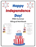 Prek- Kindergarten English Spanish USA Independence Day Wo