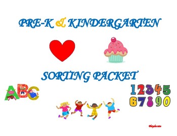 Preview of Prek/ Kindergarten Sorting Packet