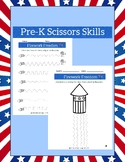 Prek- Kindergarten USA Freedom Day Scissor Skills Cutting 