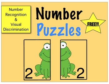 Preview of Prek/Kinder Number Puzzles(FREE)