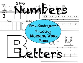Preview of Tracing Workbook: Letters and Numbers