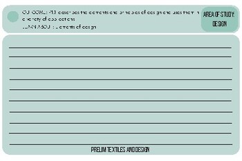 Preview of Prelim Flash Card Study template