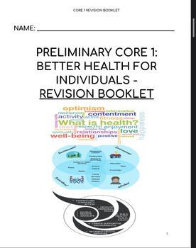 Preview of Preliminary Core 1: Better Health for Individuals Scaffolded Revision Notes