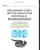 Preliminary Core 1: Better Health for Individuals Scaffold