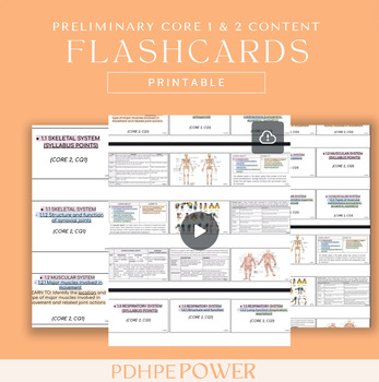 Preview of Preliminary PDHPE Core Flashcards Bundle