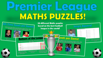 Preview of Premier League Maths Puzzles (Puzzles for Soccer Lovers!)
