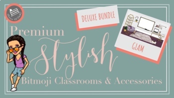 Preview of Premium Bitmoji Classroom/Office Bundle - STYLISH GLAM AESTHETIC