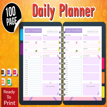 Preview of Premium Daily Planner  Ready to Print  For Teachers and Students