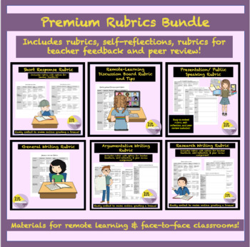 Preview of Premium Writing Rubrics Bundle for High School