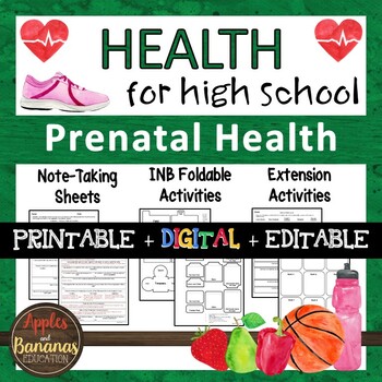 Preview of Prenatal Health - Interactive Note-Taking Materials
