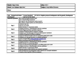 Preview of Prenatal and Infant Lesson Plans