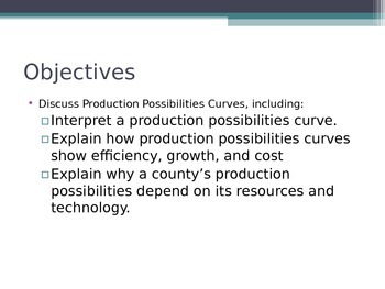 Preview of Prentice Hall Economics Ch 1 Sec 3 Production Possibilities Curves