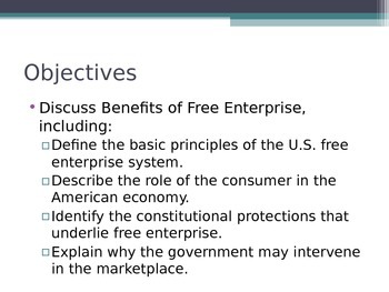 Preview of Prentice Hall Economics Ch 3 Sec 1 Benefits of Free Enterprise