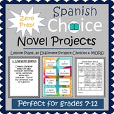 Spanish Novel Projects for Any Novel - 30 Choices - Zero Prep
