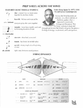 Preview of Prep Sheet: Across the Wind (Spata)