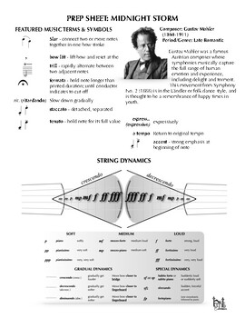 Preview of Prep Sheet: Symphony No. 2, II. Andante moderato (Mahler)