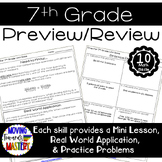 Prepare for 7th Grade with Math Preview Lessons / Review S