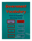 Government Vocabulary Matching Cards
