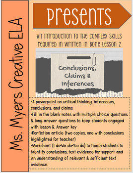 Preview of Preparing Your Students for Written in Bone Lesson 2: Conclusions & Claims