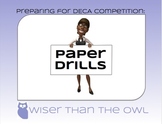 Preparing for DECA Competition: Paper Drills