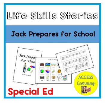 Preview of Preparing for School Special Education Life Skills Adapted Book Vocabulary
