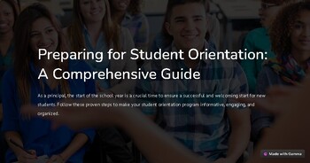 Preview of Preparing for Student Orientation: A Comprehensive Guide