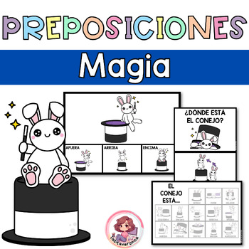 Preview of Preposiciones Conejo. Magia / Prepositions Activities. Spatial Concepts. Spanish