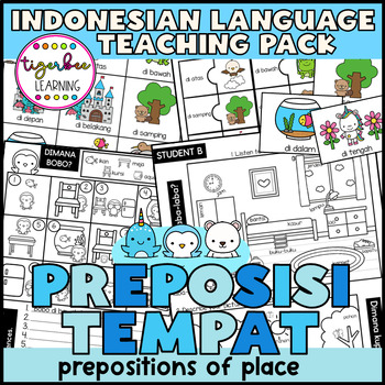Preview of Preposisi Tempat Indonesian Prepositions of Place Teaching Pack