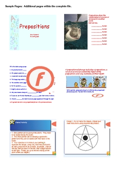 Preview of Preposition Activities II
