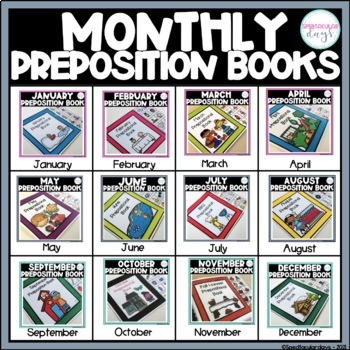 Preview of Preposition Activities - Monthly Bundle - BOOM Cards