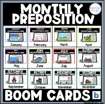Preview of Preposition Books - BOOM Cards