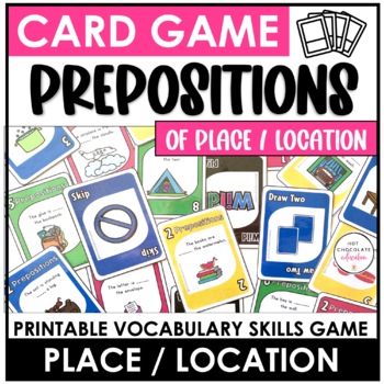 Preview of Prepositions of Place - Prepositions of Location Card Game Activity (UNO style)