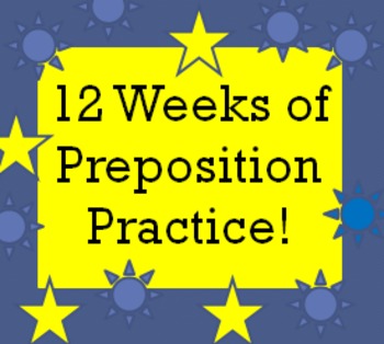 Preview of Preposition Combinations and 12 Weeks of Quizzes for  ESL or ESOL