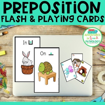 Preview of Preposition Flash & Playing Cards