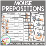 Preposition Mouse Matching Boards + Flashcards