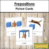 Preposition Picture Cards (Cat) - Primary Montessori Grammar