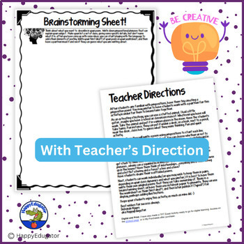 Preposition Poem Worksheet by HappyEdugator | Teachers Pay Teachers