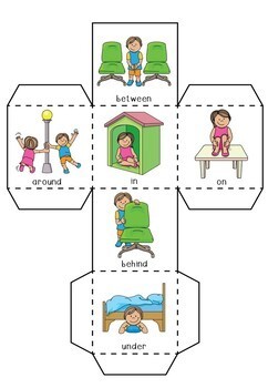 Preposition / Positional Language Cube by Little Wombats | TpT