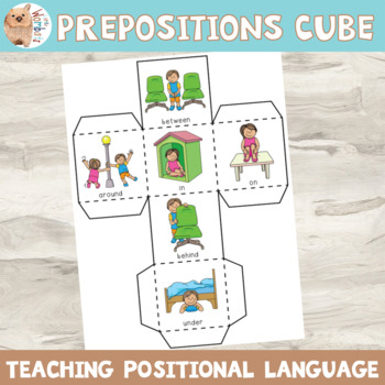 Preview of Prepositions Positional Language Cube