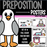 Preposition Poster Set Position Words Silly Seagull Kinder