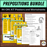 Preposition Posters and Worksheets: IN-ON-AT anchor charts
