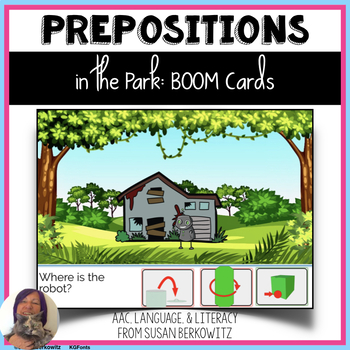 Preview of Preposition Activity Speech Therapy BOOM Cards