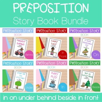 Preposition Story Books BUNDLE Sequencing Boards Evidence Based