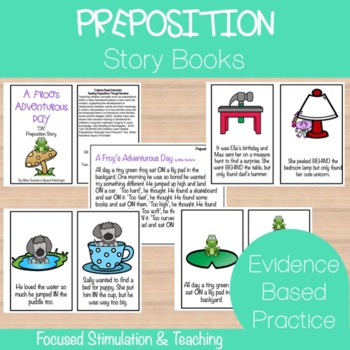 Preposition Story Books BUNDLE Sequencing Boards Evidence Based