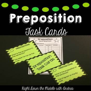 Preview of Preposition Task Cards