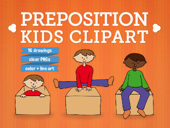 Preview of Preposition kid clip art