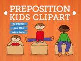 Preposition kid clip art