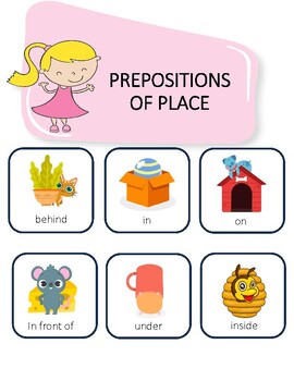 Prepositions of place: IN, ON , UNDER, BEHIND worksheet