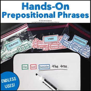 Prepositional Phrases Hands-On Activity by Jessica Osborne | TpT