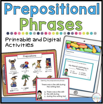 Preview of Prepositional Phrases Digital and Print Activities